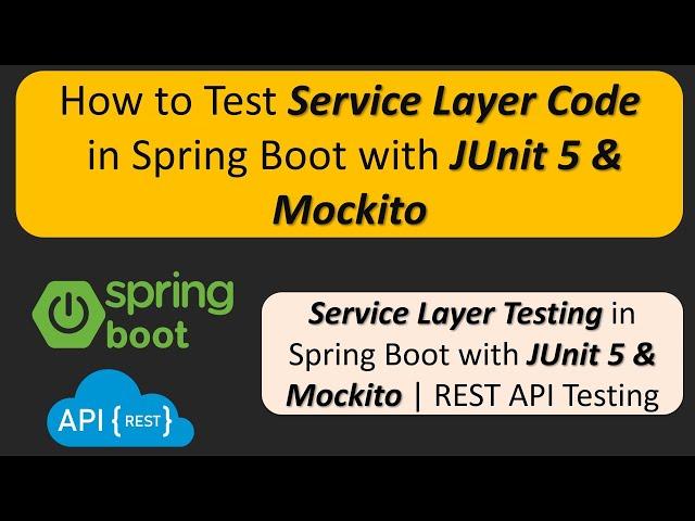 Testing Service Layer in Spring Boot with JUnit 5 & Mockito | RESTful Web Services