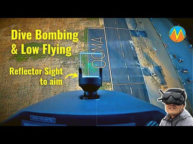 FPV Dive Bombing & Proximity Flying Using Reflector Sight & Head Tracker in E-flite Viper 90mm