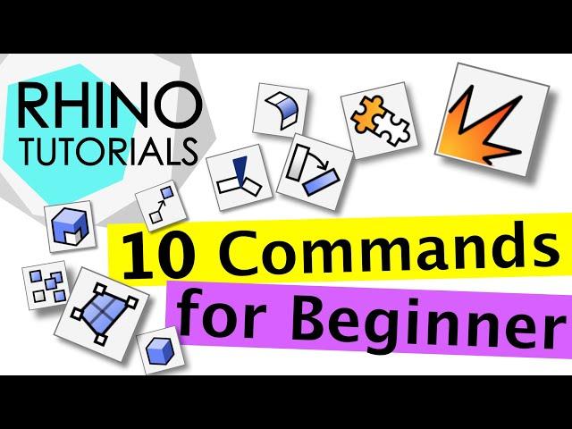 RHINO TUTORIALS - 10 Commands for Beginners to design like PRO