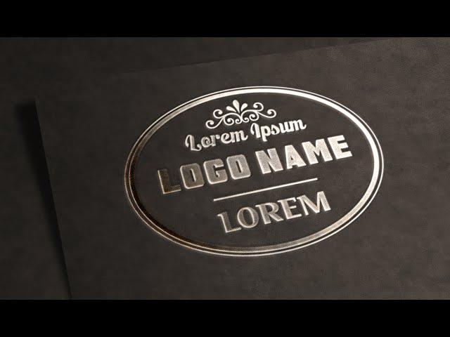 Photoshop Tutorial | Logo Design | Text Effects (Metallic Stamping)