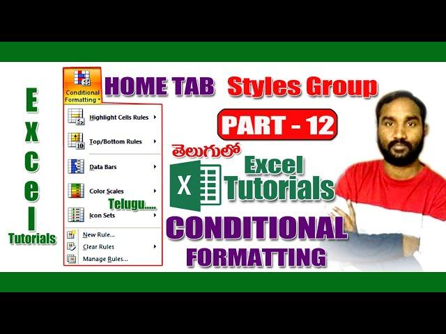 Microsoft Excel Tutorial Telugu#excelcourse#how to use condition formatting in Excel#exceltricks