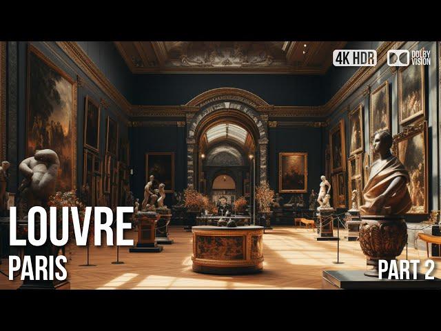 Louvre Museum Paris - Napoleon Apartments - Walking Tour | 4K 