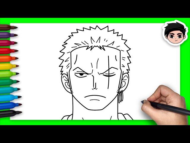 How To Draw Roronoa Zoro | One Piece - Easy Step By Step