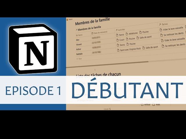 Tuto Notion - 01 - Débutant : votre première base de données #notion