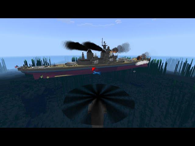 USS Missouri Add-on[MCPE-MCBE]USS Missouri in Minecraft,Military Weapons,EnderFoxBoy MC!!!