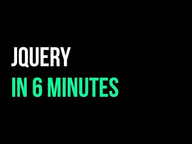 Learn jQuery in 6 minutes | How to Use a  JavaScript Library | Code in 5