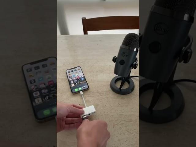 Record audio with a USB mic on your iPhone and an OTG cable #shorts #dylankyang #amazonfinds