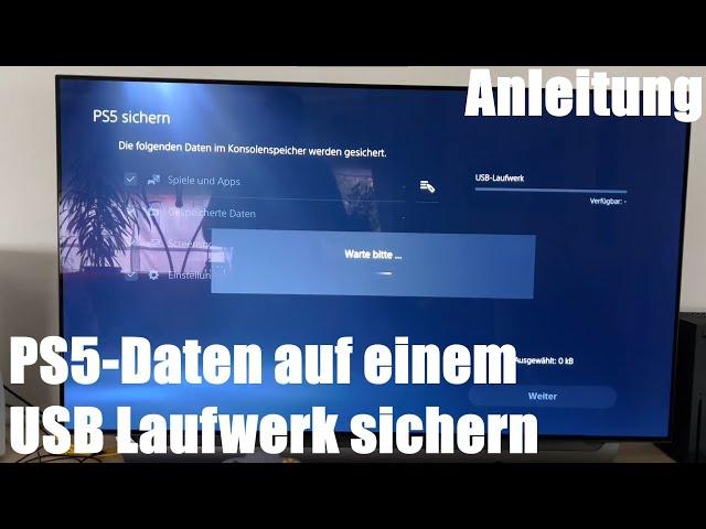 PlayStation 5: PS5-Daten auf einem USB-Laufwerk sichern - Sony PS Backup Anleitung