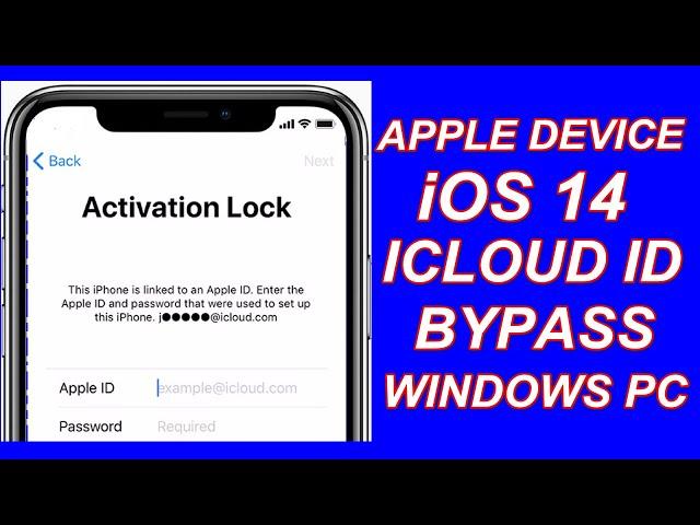 [Windows Pc] iOS14 Apple Device iCloud Bypass|Jailbreak|Install Safeshutdown Fix Logo.