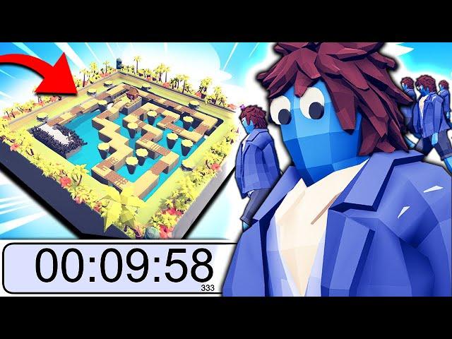 Can I beat this EXTREME DEATHRUN in under 5 Mins?! TABS Map Creator Update