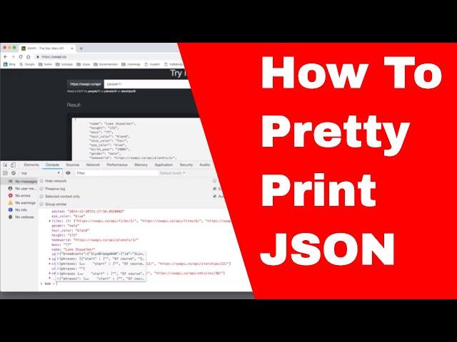 How to Pretty Print Json In the Browser Dev Tools Console