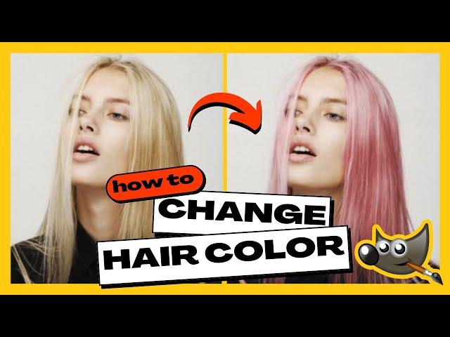 GIMP - Change Hair Color Easily!  (2 Minute Tutorial)