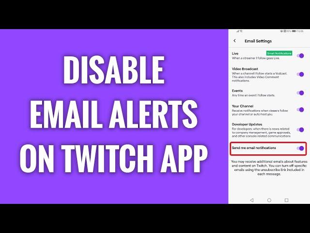 How To Disable E-Mail Alerts On Twitch App