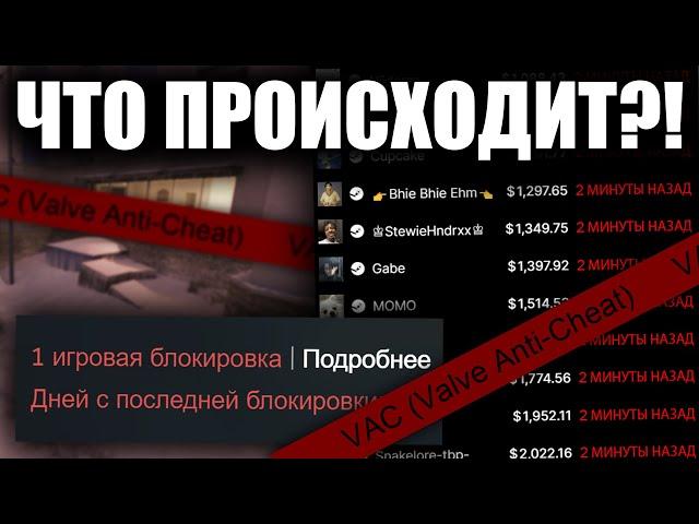 ПЕРВАЯ БЕЗУМНАЯ ВОЛНА БАНОВ В КС2! БАНЫ ПРО ИГРОКОВ, -2.000.000$ СКИНОВ И VAC 2.0 В CS2