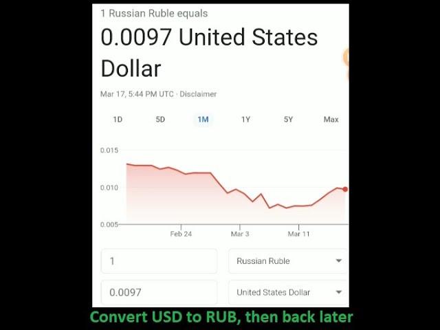 Convert USD to RUB | Possibly double your money | Very simple