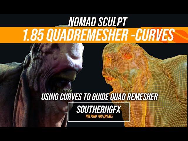 Nomad Sculpt update 1.85 - Quadremesher curves