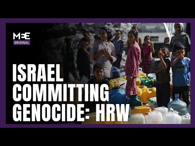 Israel committing genocide in Gaza, says HRW