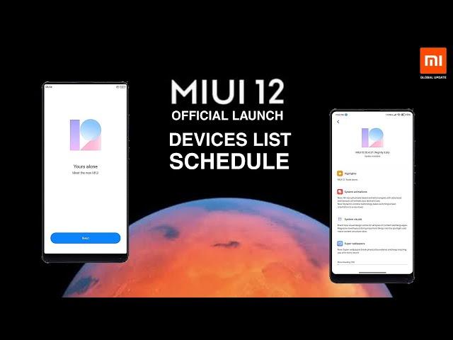 MIUI 12 Global Stable Update Schedule | MIUI 12 Official Devices List, Release Date