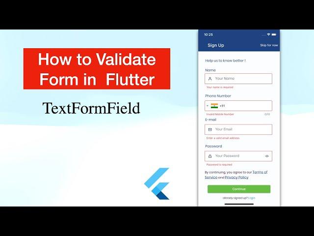 How to Validate TextField Value | Flutter Form Validation | Flutter TextField Validation