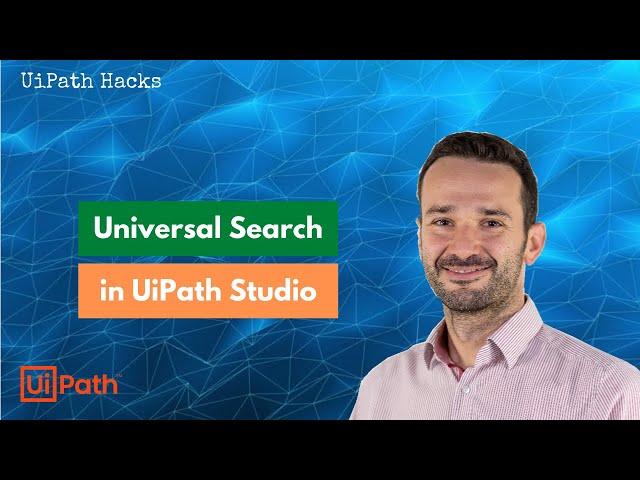 Universal Search in UiPath Studio