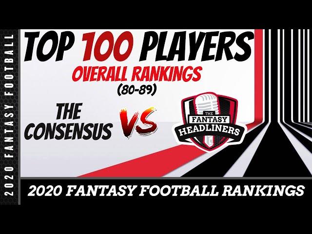 Fantasy Football Rankings 2020 - Top 100 Overall Fantasy Football Players - Players 80-89