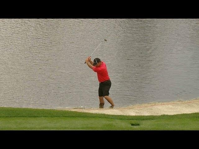 Nicholas Thompson makes incredible par save from the water