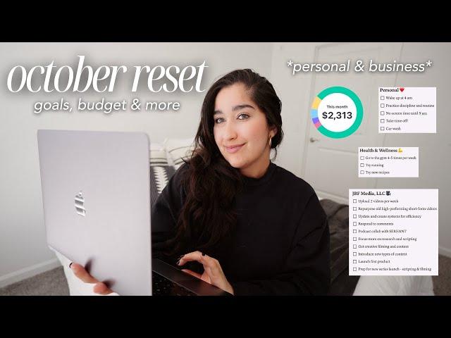 OCTOBER RESET ROUTINE  *personal & business* goal setting, budget with me