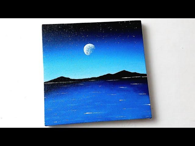 Painting a Night Scene on a 20x20 Canvas