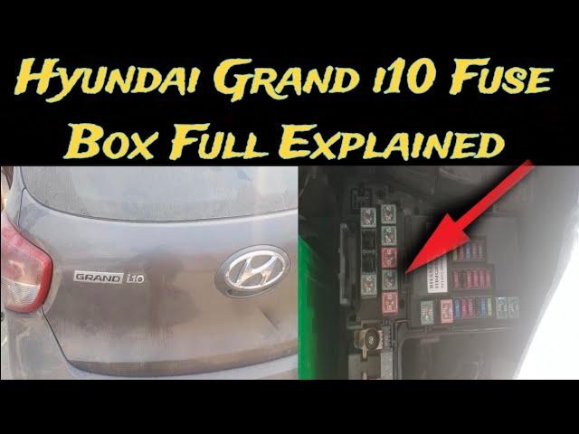 Hyundai Grand i10  Fuse Box Full Explained | i 10 Fuse Box #fuse #i10 #hyundai