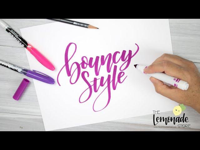 How To Do BOUNCY LETTERING - An Easy Tutorial on How To do Bouncy Calligraphy Style