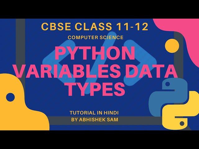 PYTHON VARIABLE DATA TYPES