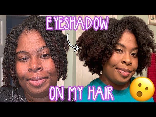 DYING THE ENDS OF MY NATURAL HAIR WITH EYESHADOW  | LovelyShenell