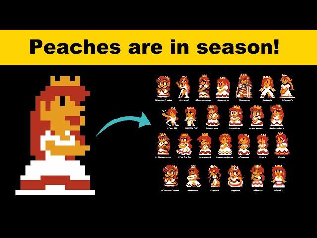 The Princess Peach Redraw Phenomenon of 2024 | Pixel Art Timelapse