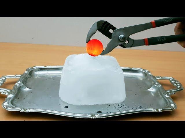 EXPERIMENT Glowing 1000 Degree METAL BALL vs ICE