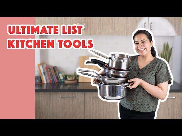 ULTIMATE KITCHEN UTENSILS LIST | HOW TO SETUP A NEW KITCHEN | BEST KITCHEN UTENSILS & TOOLS IN INDIA