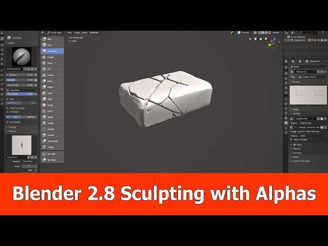 Blender 2.8 Sculpting with Alphas