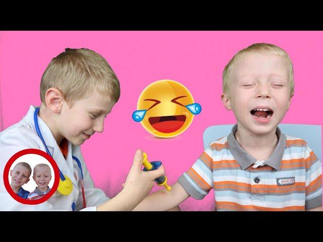 Doctor Set Toys | Mike and Jake Pretend Play with Doctor Kit