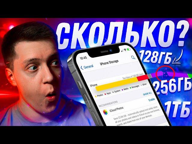 НЕ ПЕРЕПЛАЧИВАЙ!! Сколько ПАМЯТИ НУЖНО твоему Айфону в 2024?! Как выбрать ОПТИМАЛЬНЫЙ вариант!