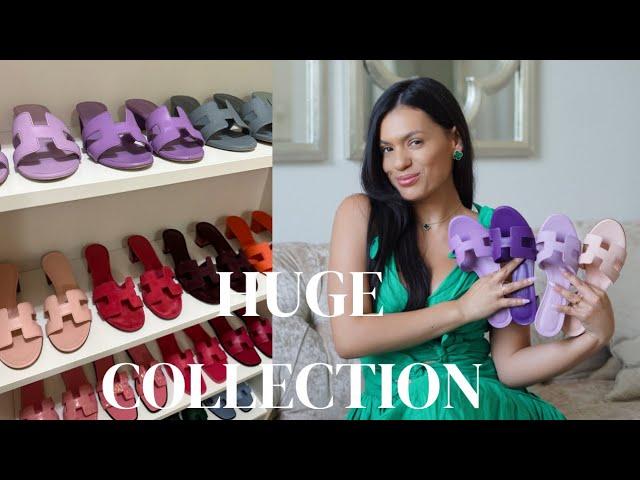 Huge Hermes shoe collection, Oran and Oasis review | unboxing a new pair | Luxwithyuri