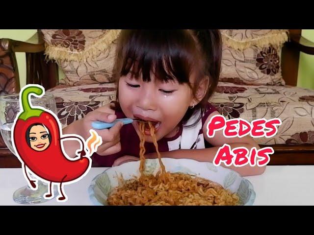 Anak Kecil Berani Makan Mi Samyang  Samyang Challenge  So Spicy  Pedes Abisssss