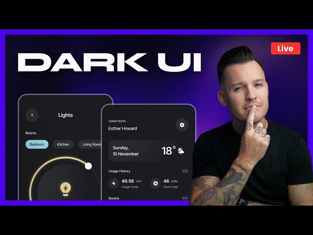 Designing Dark UI's | UI Design Live Stream