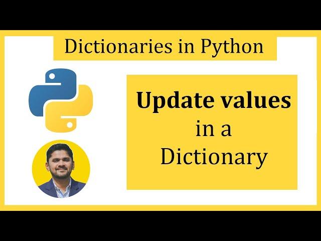 How to Update values in a Python Dictionary