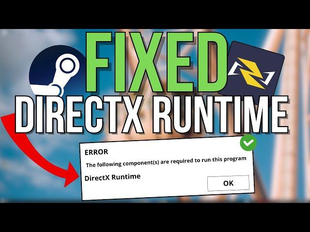 How to FIX The Following Components Are Required To Run This Program DirectX Runtime Error ALL GAMES