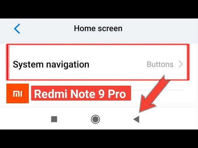 Navigation Buttons Are Turned Off Redmi Note 9 Pro Setting