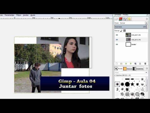 Videoaula - Gimp  4 Juntar fotos