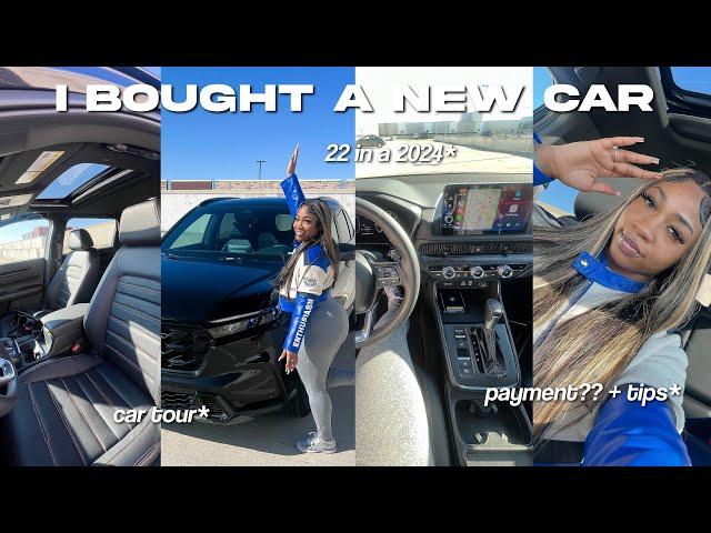 BUYING A BRAND NEW CAR AT 22! | car tour + buying process + payments  2024 CR-V HYBRID SPORT-L