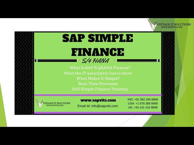 SAP Simple Finance Videos