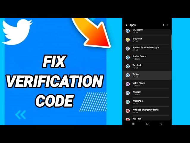 How to fix verification code On Twitter