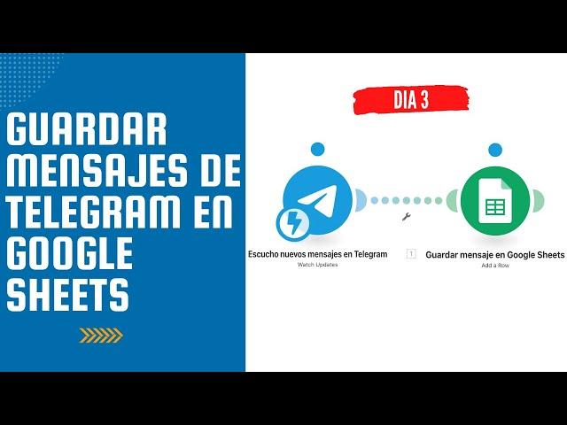 Automatizar Telegram con Google Sheets - Día 3 Tutorial Integromat