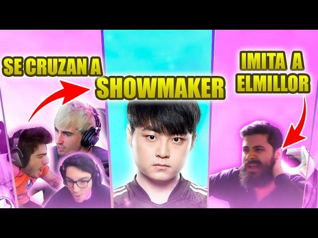  ELMILLOR, SKAIN y JAVIER se CRUZAN con SHOWMAKER  GINYIN Imita a ¿EGOMILLOR? Clips LoL España